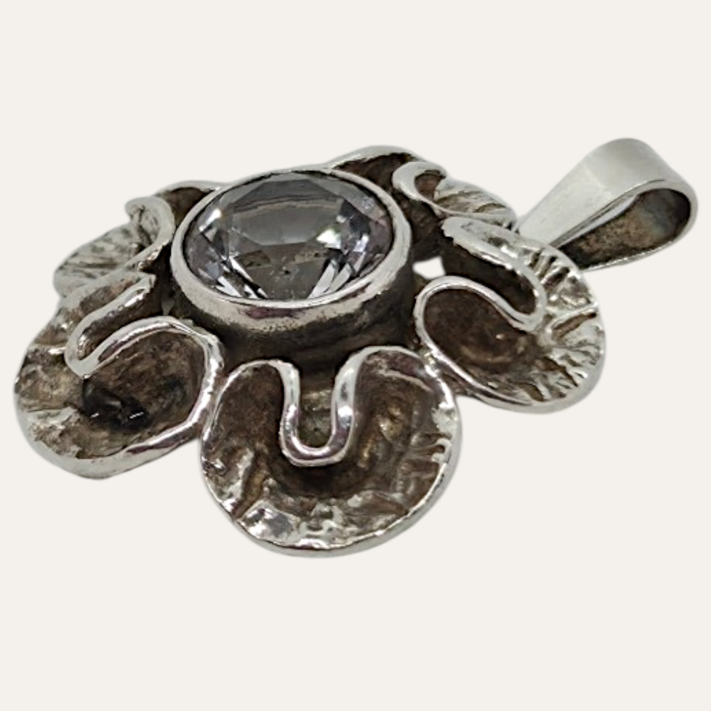 Theresia Hvorslev,MEMA, Sweden, Floral Silver Pendant
