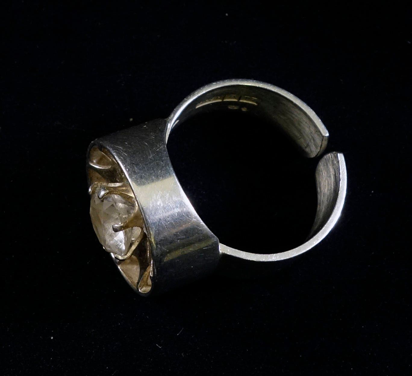 Kultaseppa Salovaara adjustable silver ring. Finnish design 1972