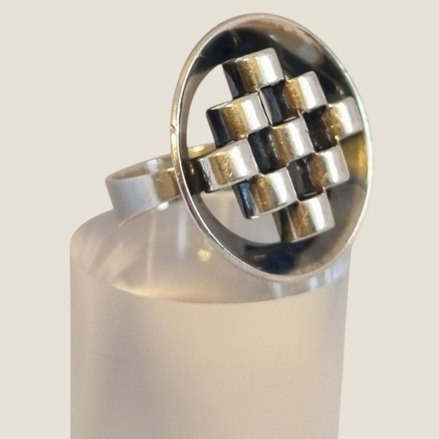 Erik Granit, Finland, 1973. Modernist silver ring