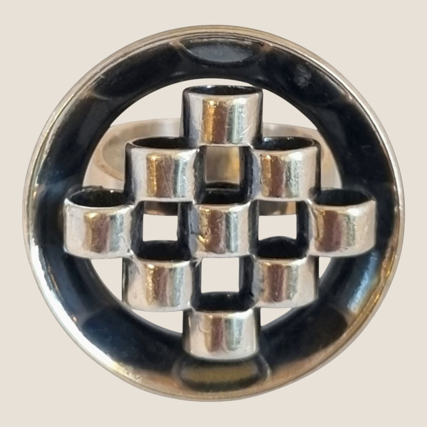 Erik Granit, Finland, 1973. Modernist silver ring
