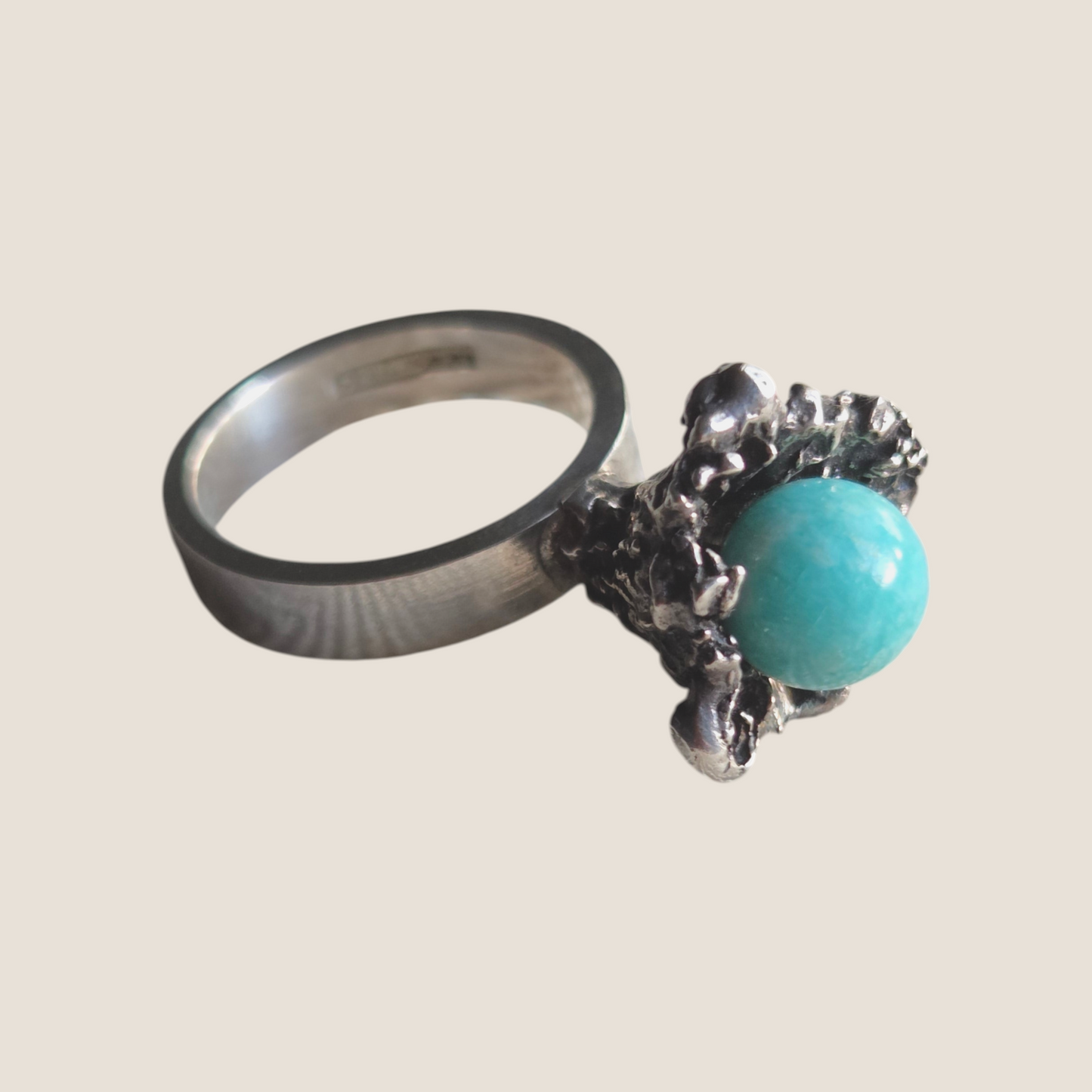 Vintage Swedish Stigbert silver ring, 1970