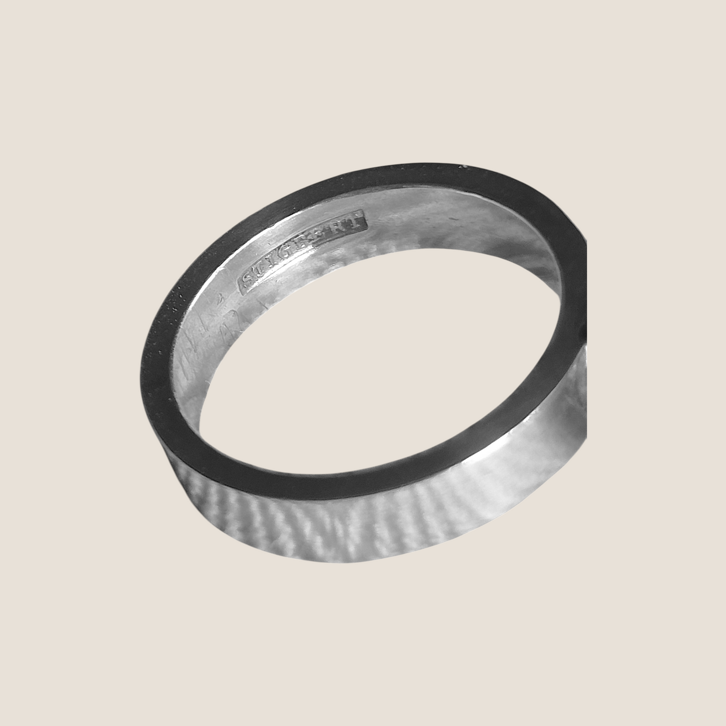 Vintage Swedish Stigbert silver ring, 1970