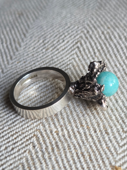 Vintage Swedish Stigbert silver ring, 1970