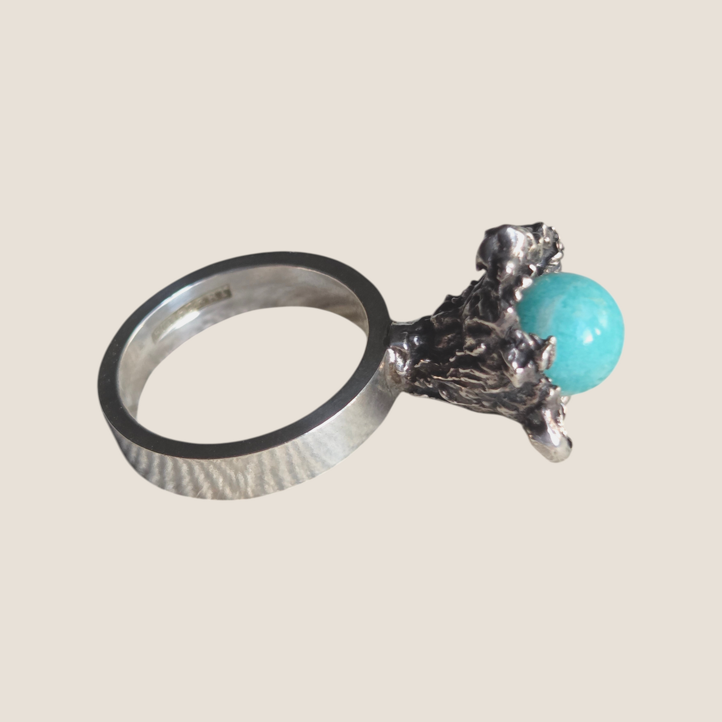 Vintage Swedish Stigbert silver ring, 1970