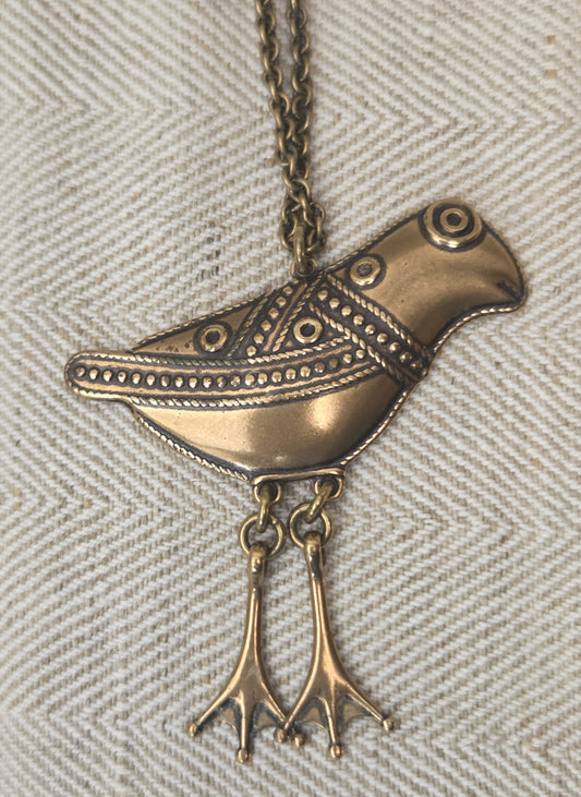 Kalevala koru bronze necklace