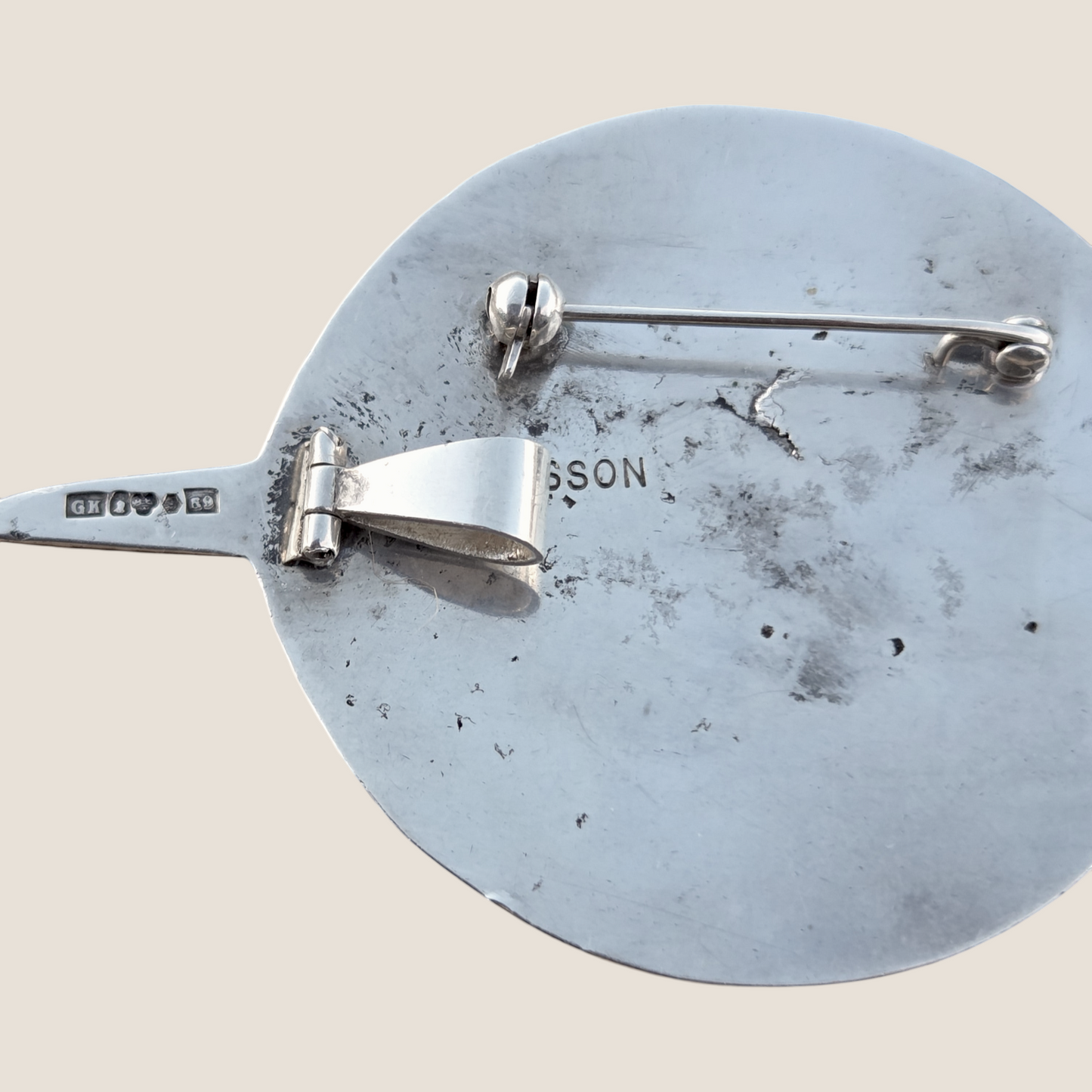 Olle Olsson, Kaplan, Sweden. Silver pendant / brooch 1952