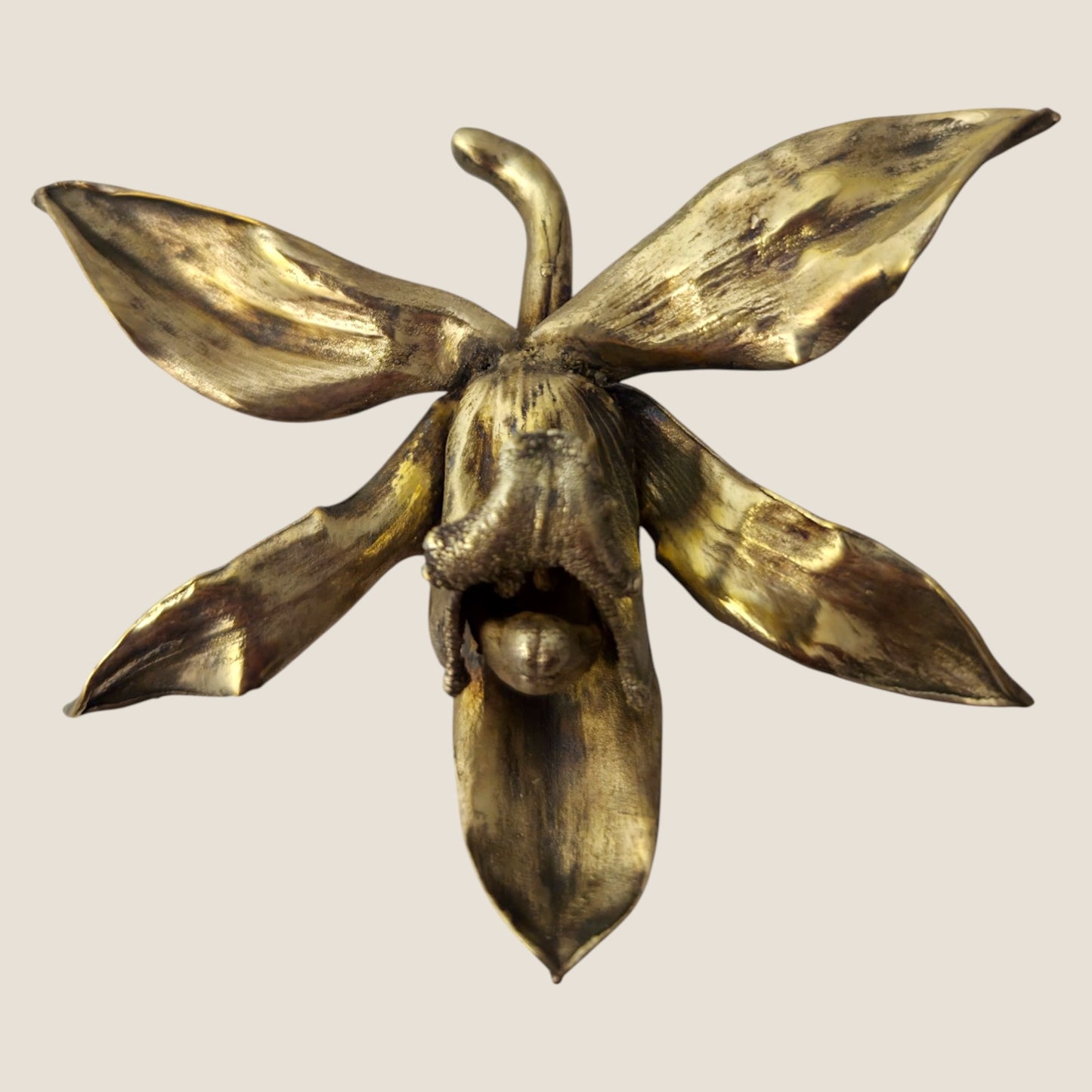 Leo Askhim, Denmark. Gilded Sterling Silver Floral Brooch