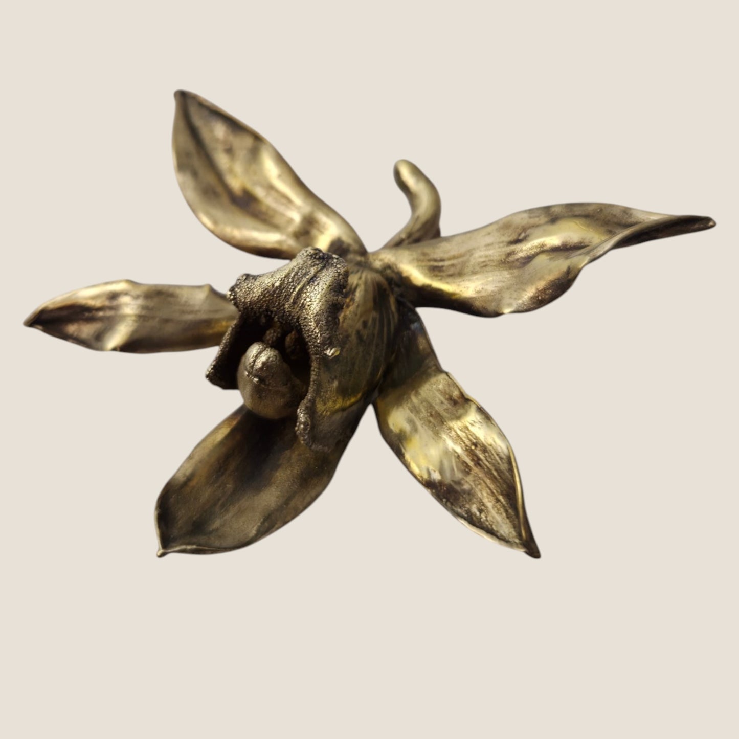 Leo Askhim, Denmark. Gilded Sterling Silver Floral Brooch