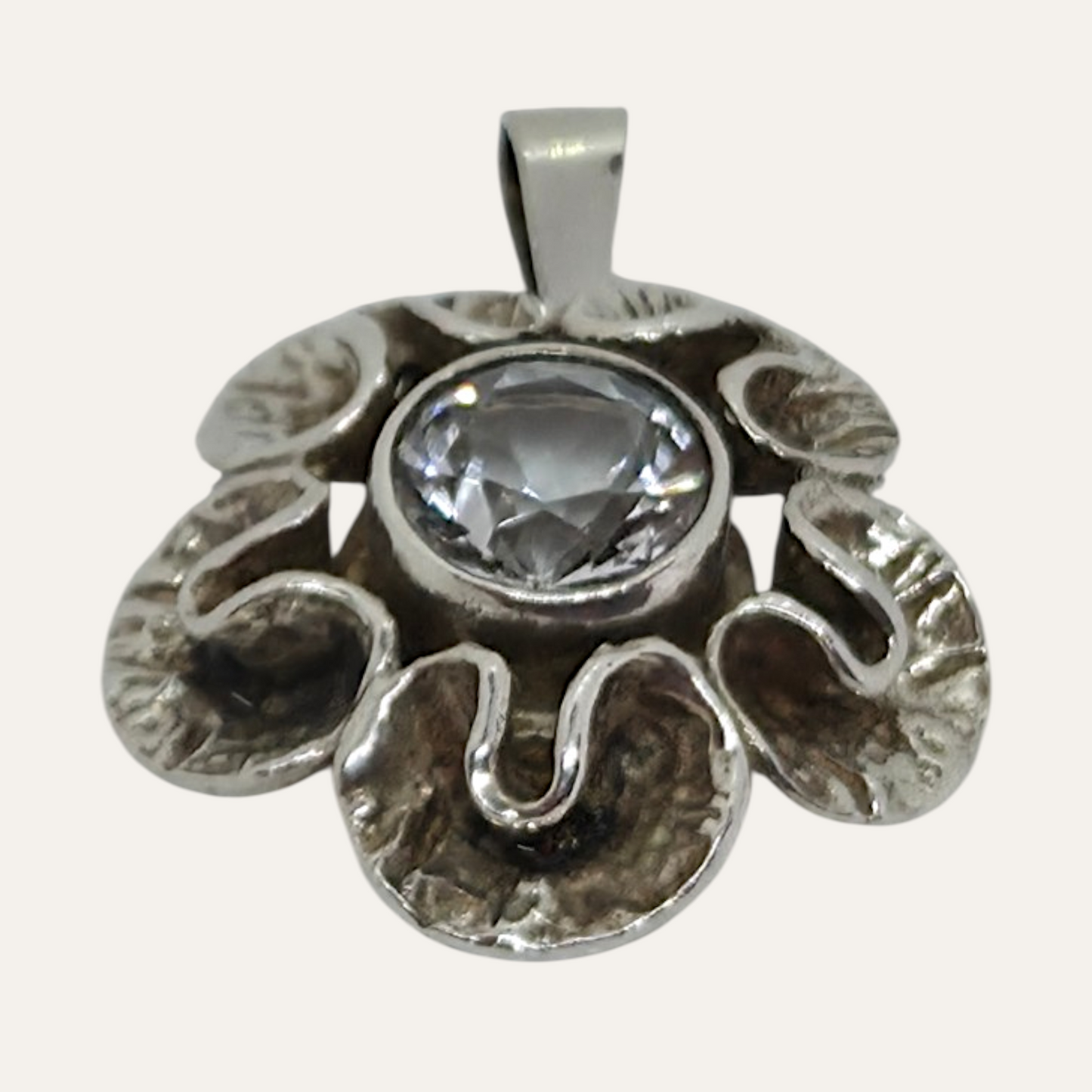 Theresia Hvorslev,MEMA, Sweden, Floral Silver Pendant
