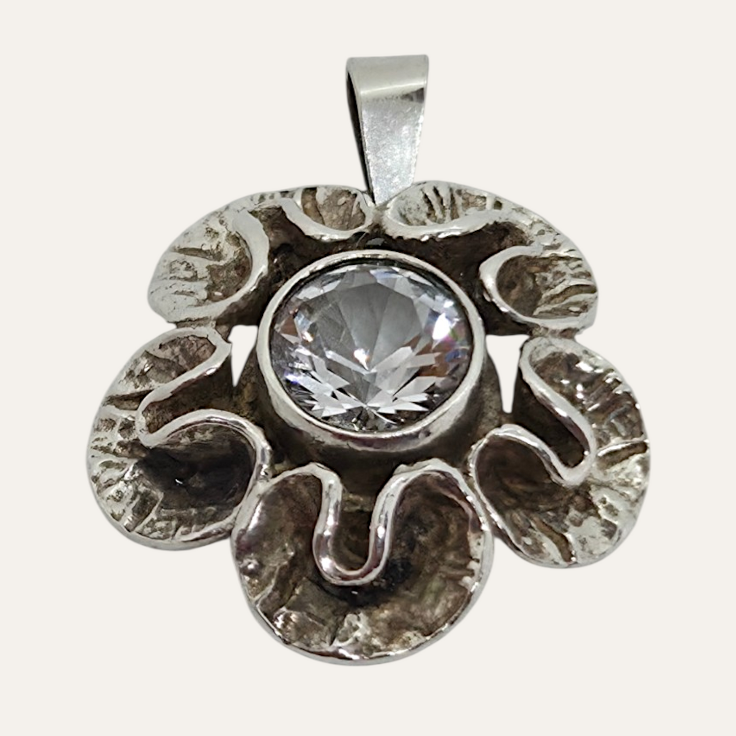 Theresia Hvorslev,MEMA, Sweden, Floral Silver Pendant