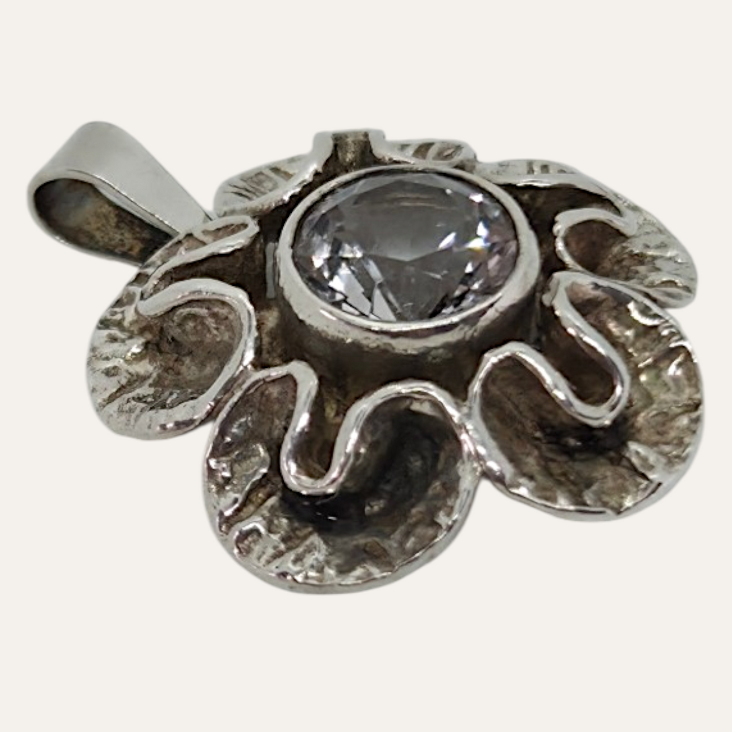 Theresia Hvorslev,MEMA, Sweden, Floral Silver Pendant