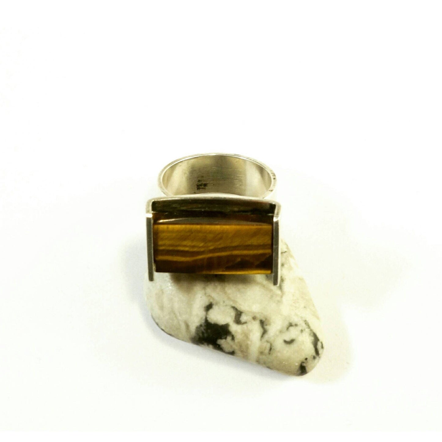 Finnish Kupittaan Kulta, Elis Kauppi silver tigers eye ring.