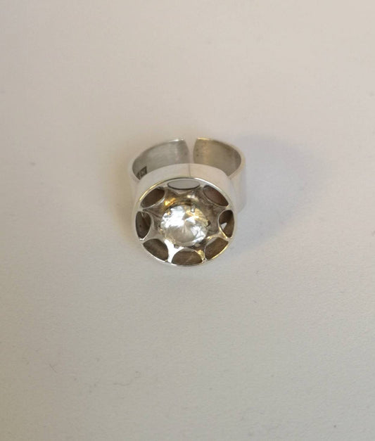 Kultaseppa Salovaara adjustable silver ring. Finnish design 1972