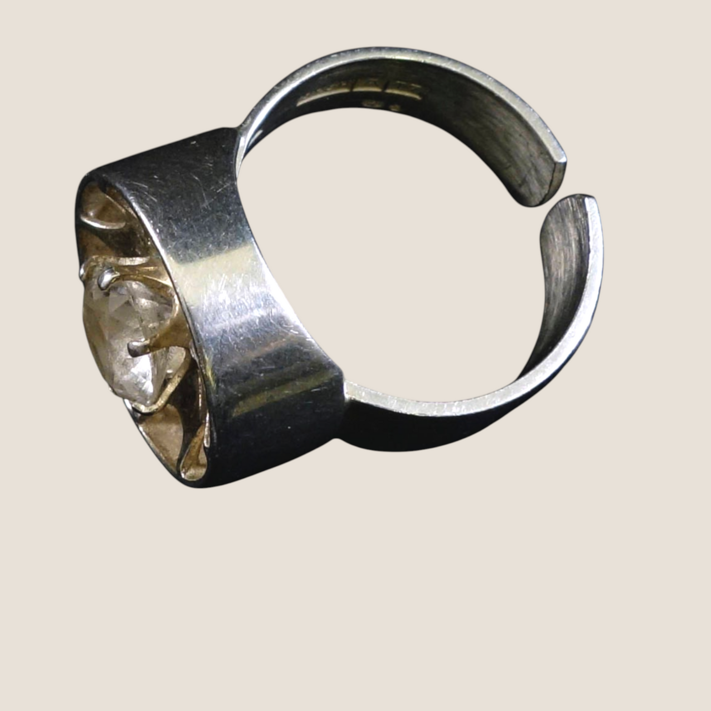 Kultaseppa Salovaara, Finland, 1972. Adjustable silver ring