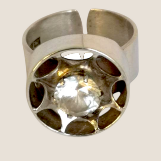 Kultaseppa Salovaara, Finland, 1972. Adjustable silver ring