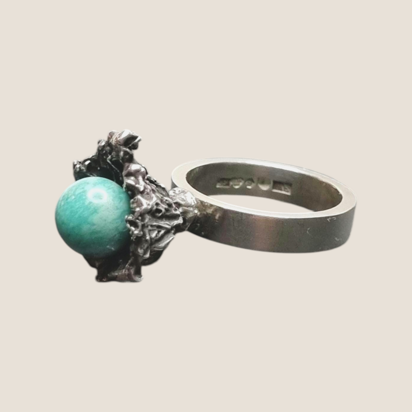 Vintage Swedish Stigbert silver ring, 1970