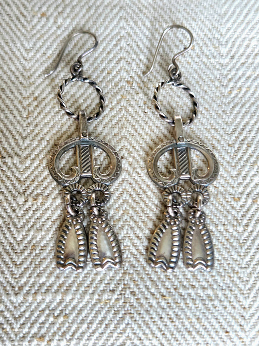 Kalevala koru silver earrings 1982